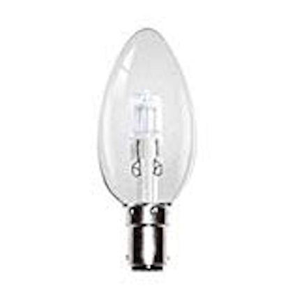 10 x 18w B15 Energy Saving Halogen Dimmable Clear Candles B15/SBC/Small Bayonet Cap 23w Light Output