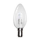 10 x 18w B15 Energy Saving Halogen Dimmable Clear Candles B15/SBC/Small Bayonet Cap 23w Light Output