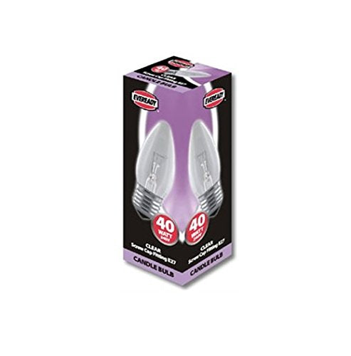 10x40W Clear Candle Bulb ES/E27 Base -