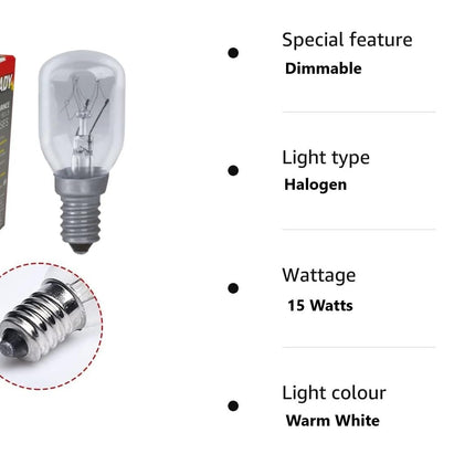 10 x Eveready 15W SES/E14 (Small Edison Screw Cap) Himalayan Salt lamp Bulb - Warm White
