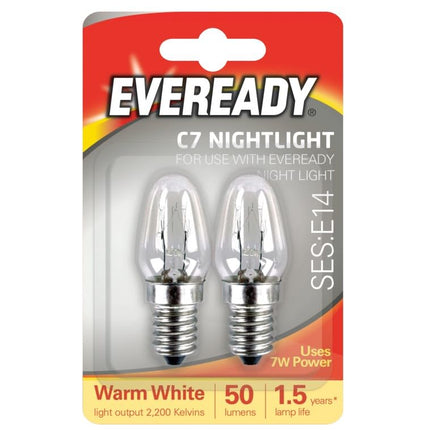 8 E14 Replacement Night Light Bulbs 7W E14 Screw Cap Small Edison Warm White