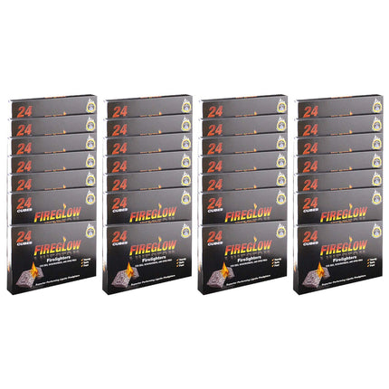 Tiger Tim Fireglow 672 Cubes Firelighters Superior Lignite Mess-Free Safe Odourless Instant Fire Starters for Wood Burners Barbecues Stoves Grills Campfires