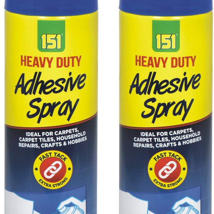 2 x 500ml Adhesive Carpet Glue Spray for Multi Use Card Paper Carpet Foam Fabric Can
