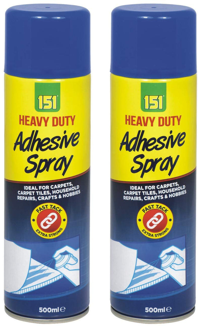 2 x 500ml Adhesive Carpet Glue Spray for Multi Use Card Paper Carpet Foam Fabric Can