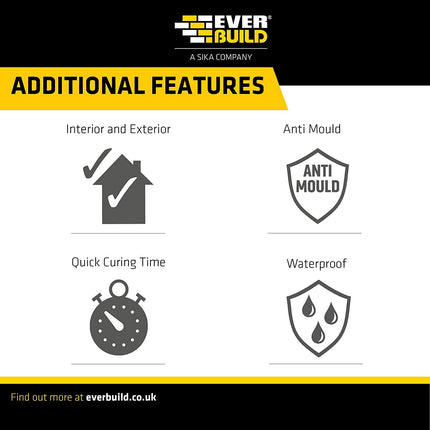 2 X Everbuild FOREVERWH Forever White Sealant - White