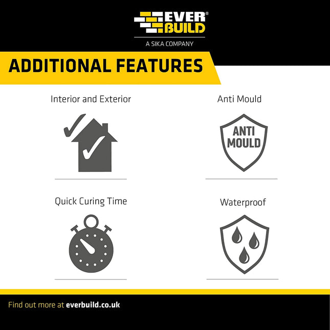 2 X Everbuild FOREVERWH Forever White Sealant - White