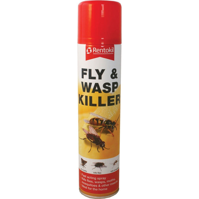 2XFLY & WASP KILLER AEROSOL SPRAY BY RENTOKIL. 300ml