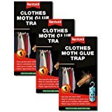 2X VALUE PACK of 3 Rentokil Clothes Moth Glue Traps - Natural Moth Traps