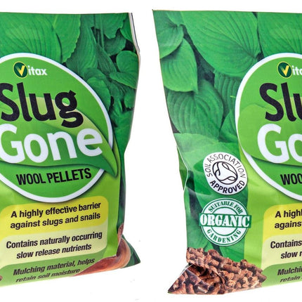 Vitax 2 x Organic Highly Effective Slug Gone Slug & Snail Wool Pellets 3.5L