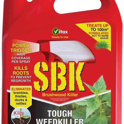 Vitax 2x SBK 4 L RTU Tough Weed Killer Brushwood Tree Stump Bramble Nettle