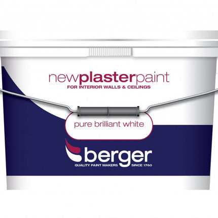 Berger New Plaster Paint Matt 10L Pure Brilliant White (309436)