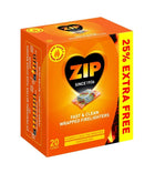 ( x2 ) Zip ZIP10141 Fast & Clean Wrapped Firelighters Pack 16 Plus 25% Free