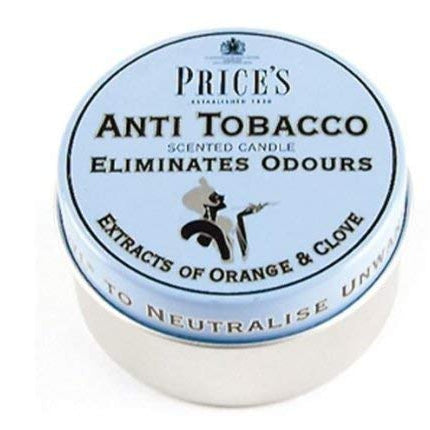 Prices Anti Tobacco Candle in Tin Eliminates Tobacco and Smoking Odours 3 Pack by Prices