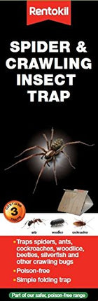 3 x Rentokil FS58 Spider and Crawling Insect Trap