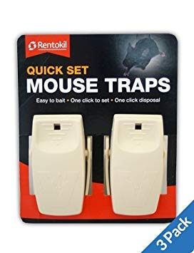VALUE PACK 3x Rentokil Quick Set Mouse Trap Twin Pack - Repeat Use No Poison Mouse Traps - Perfect for use in the home or where use ofpoison is not acceptable