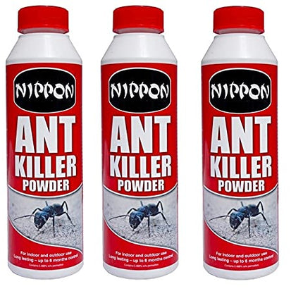 3 x Nippon Ant Killer Powder Indoor Outdoor Ant Crawling Insect Wasp Nests 300g