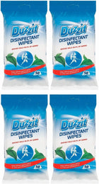 Duzzit 4 x Pack of 50 Disinfectant Wipes Kills 99.9% Of Germs