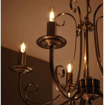 28W Candle Halogen SES E14 Small Edison Screw Light Bulb Dimmable Pack of 4