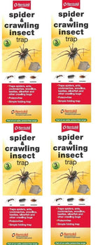 4 x Rentokil 3 Pack Spider & Crawling Insect Beetle Ants Cockroaches Trap (pack of 2)