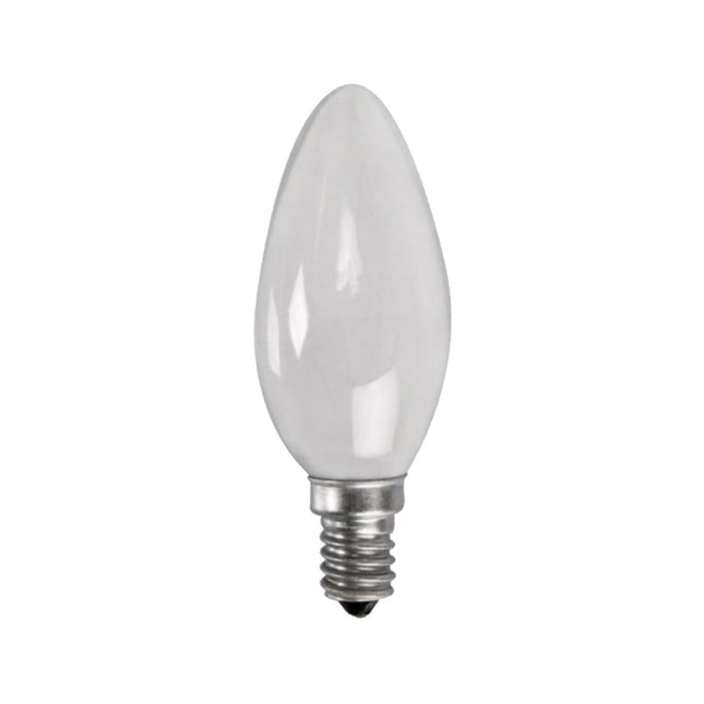 10 X 25 Watt SES (E14) Small Edison Screw Cap Opal Pearl Candle Lamps Light Bulbs