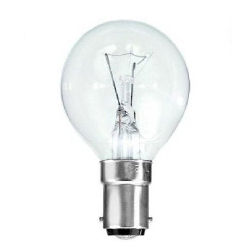 5X 25W Clear Golf Ball Bulb (SBC Base) 240V -