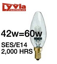5X Lyvia Dimmable EnergySaver Candle Xenon Bulb G9 Lamp(42w=60w) SES/E14 -