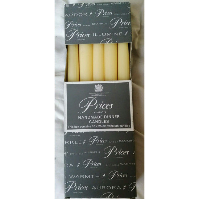 Prices Venetian Tapered Candle E.Green 10In
