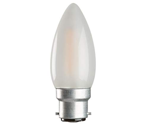 2X Opal Candle Light Bulb 25w / BC Bayonet Cap White Pearl Soft Lamps