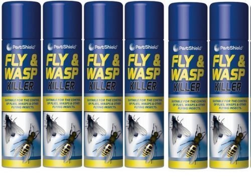 6 X 300ml Fly And Wasp Killer Spray Kills Flies Wasp Flying Ant Midges Mosquitoe (3300)