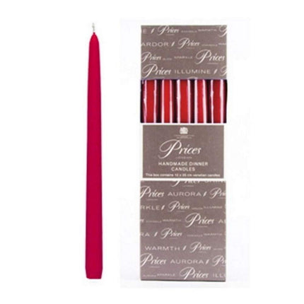 Prices Venetian Tapered Candle E.Green 10In