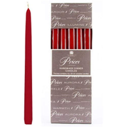 Prices Venetian Tapered Candle E.Green 10In