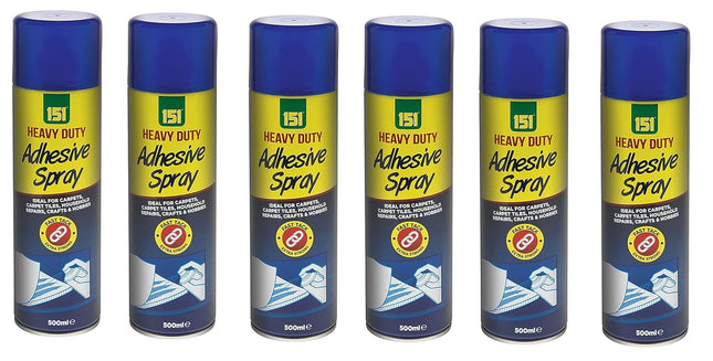 6 Spray Glue Adhesive Contact Glue Heavy Duty Mount DIY Craft Upholstery 500ml