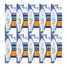 Status 28w 37w Watt E14 SES Small Screw In Clear Halogen Saver Candle Light Bulb x 10