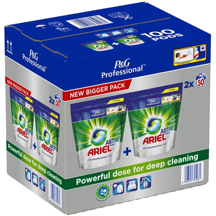 Ariel Professional Liquipods All in One Regular 2x50 Pods (Pack of 2),100 Washes