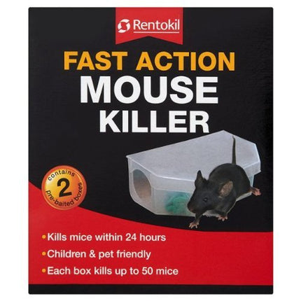 Rentokil Fast Action Mouse Killer 2 Pre-Baited Boxes by Rentokil