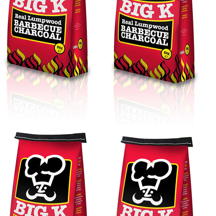 Big K 20kg Real Hardwood Lumpwood Charcoal For BBQ Barbecues Charcoal Char coal BBQ Barbecues