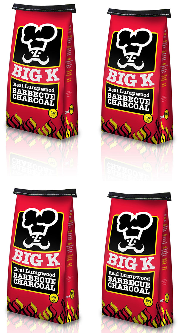 Big K 20kg Real Hardwood Lumpwood Charcoal For BBQ Barbecues Charcoal Char coal BBQ Barbecues