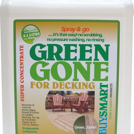 Buysmart Products 2.5L Green Gone Decking Super Concentrate Algae Mould/Moss Killer