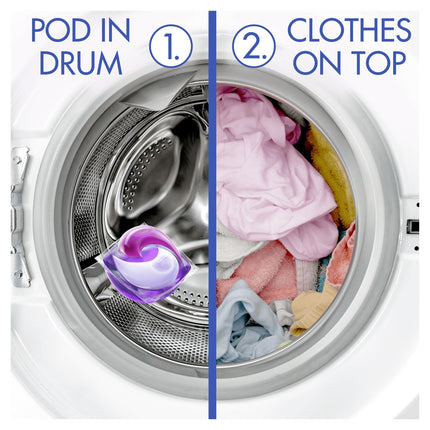 Bold All-in-1 Pods Washing Liquid Capsules Lavender & Camomile 108 Washes, Washing Detergent for Brilliant Cleaning with Built-in Fabric Softener