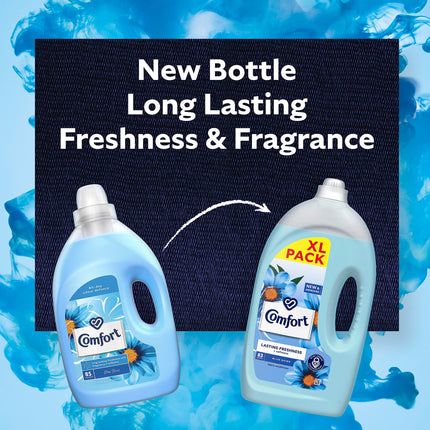 Comfort Blue Skies Fabric Conditioner with Stay Fresh technology for 100 days of freshness + fragrance* 4x 2.49 L (332 washes)