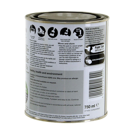 Crown Retail Quick Dry Satin Pure Brilliant White, 750ml