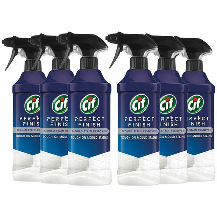 Cif Perfect Finish 100% Tough Stain Removal Spray for Stainless Steel, Anti Limescale, Oven & Grill or Anti Mould Effective Degreaser for Kitchen and Outdoor, 435ml (Buy 6, Anti Mould)