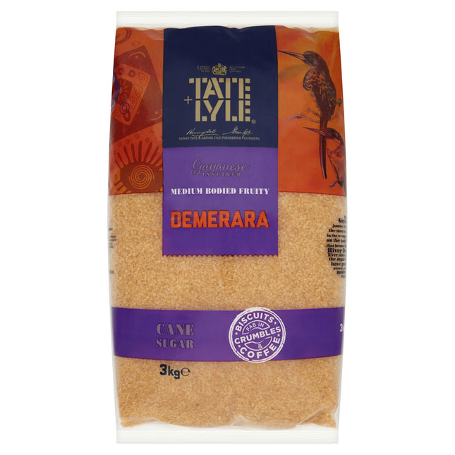 Tate & Lyle Demerara Sugar 3kg (BULK PACK of 4)