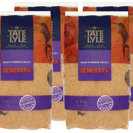 Tate & Lyle Demerara Sugar 3kg (BULK PACK of 4)
