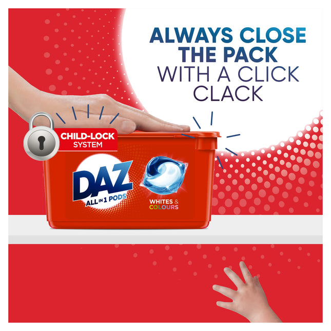 Daz All-in-1 PODS, Washing Liquid Laundry Detergent Tablets / Capsules, 160 Washes (80 x 2), Whites & Colours, Cleans Brightens & Freshens Even At 20 Degrees