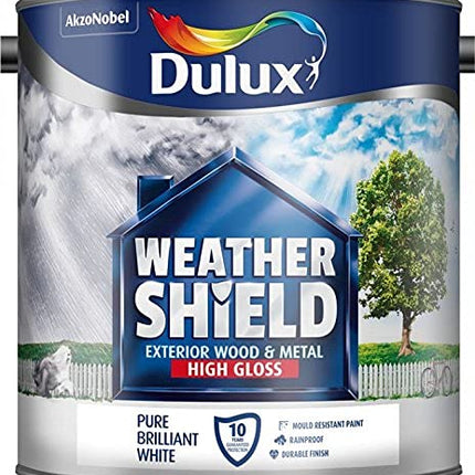 Dulux Weathershield Exterior Gloss 2.5L Pure Brilliant White
