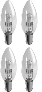 Heathfield Eco Halogen 42W Small Bayonet Cap SBC Clear Halogen Candle Lamp Bulb - Pack of 10