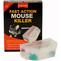 Rentokil Fast Action Mouse Killer Twin Pack- pest control