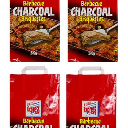 4 x 5KG Bags Of Fuel Express BBQ Barbecue Charcoal Briquettes