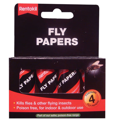 Rentokil FF63 Flypapers 4 Pack